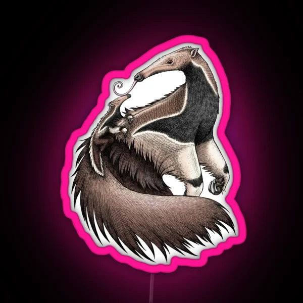 Giant Anteater RGB Neon Sign