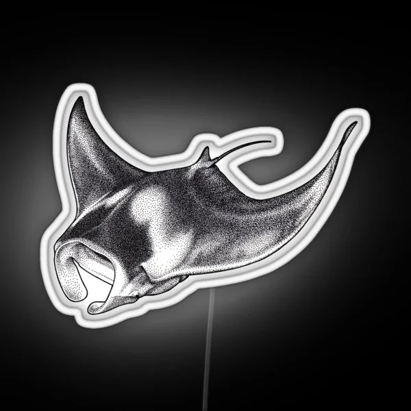 Giant Oceanic Manta Ray RGB Neon Sign