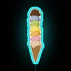 Glowing Giant Rainbow Ice Cream Neon Sign Adds Fun Vibes