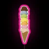 Glowing giant colorful neon LED light display for walls