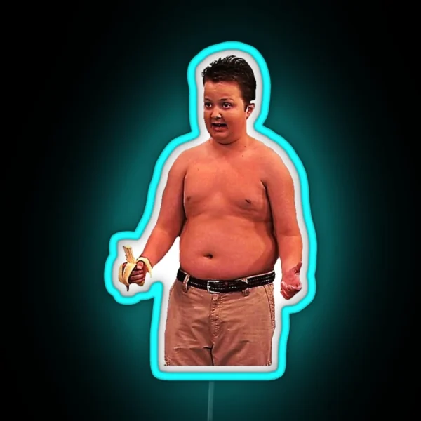 Gibby With Banana Hydro Flask Led RGB Neon Sign