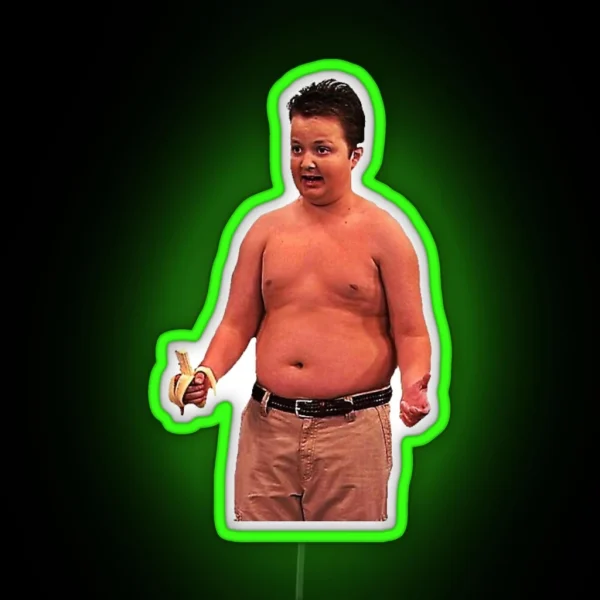 Gibby With Banana Hydro Flask Led RGB Neon Sign