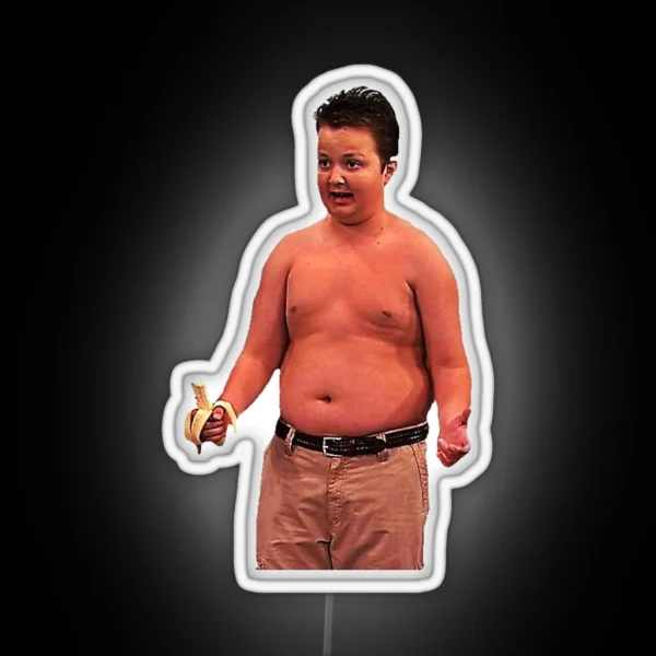 Gibby With Banana Hydro Flask Led RGB Neon Sign