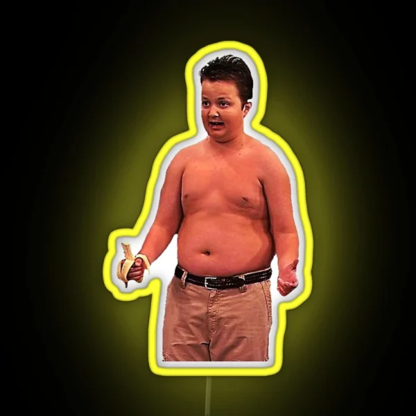 Gibby With Banana Hydro Flask Led RGB Neon Sign