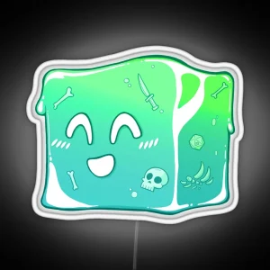 Giggly Gelatinous Cube Cute Dandd Adventures RGB Neon Sign