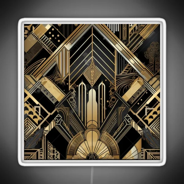 Gilded Deco Timeless Art Deco Motifs 12 RGB Neon Sign