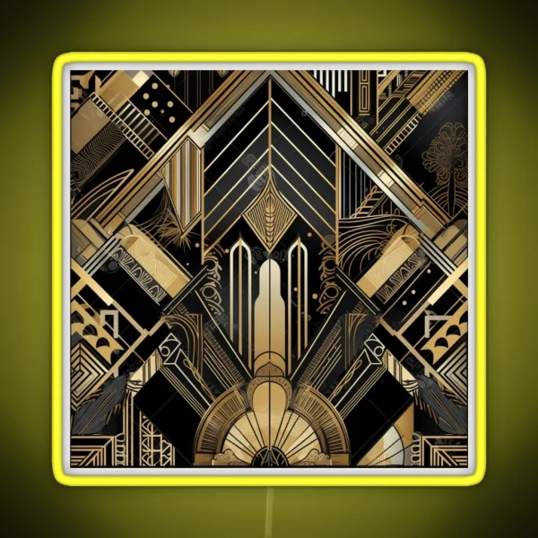 Gilded Deco Timeless Art Deco Motifs 12 RGB Neon Sign
