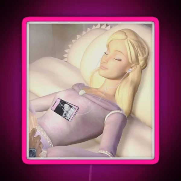 Girlblogger Barbie RGB Neon Sign