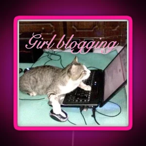 Girlblogging RGB Neon Sign