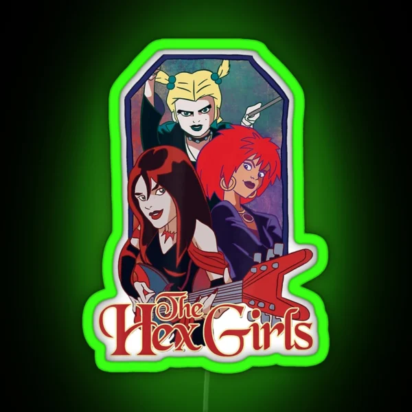 Girls Music Bands Classic Arts Hexs Costume RGB Neon Sign