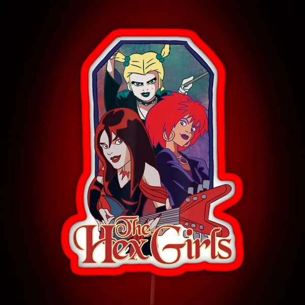Girls Music Bands Classic Arts Hexs Costume RGB Neon Sign