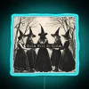 Vintage-inspired witch coven mantra in bold, colorful neon letters.