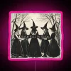 Vintage style witch coven RGB LED neon art display sign