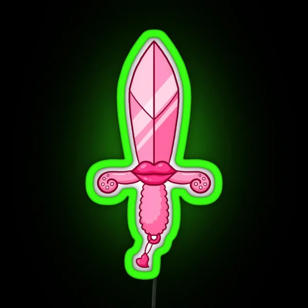 Girly Dagger RGB Neon Sign