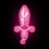 Glamorous LED lighted dagger wall decoration with colorful glowing accents.