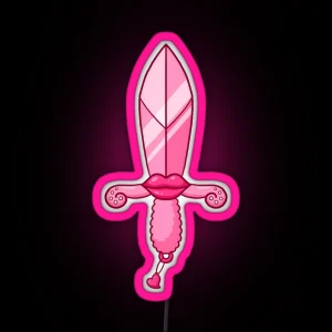 Girly Dagger RGB Neon Sign