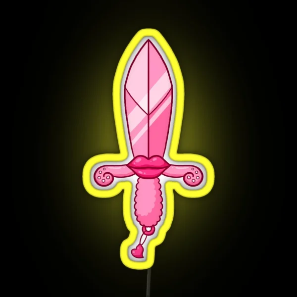 Girly Dagger RGB Neon Sign