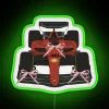 Vibrant Ferraris Inspired by F1 Champion Charles Leclerc Racing Neon Sign