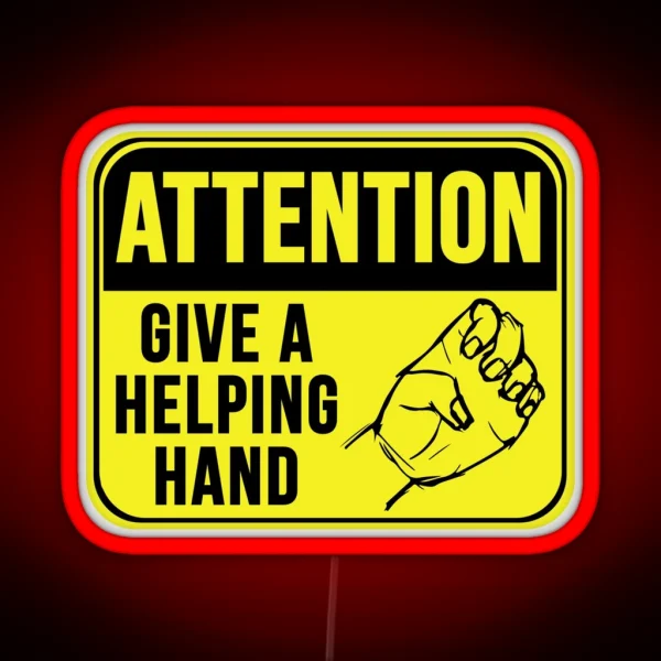 Give A Helping Hand RGB Neon Sign