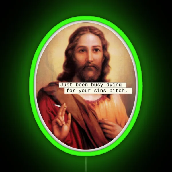 Give Jesus A Break RGB Neon Sign