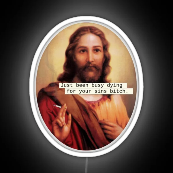 Give Jesus A Break RGB Neon Sign