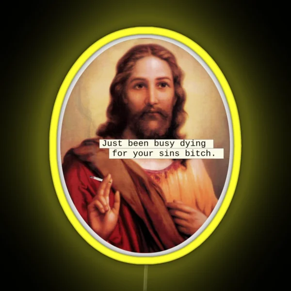Give Jesus A Break RGB Neon Sign