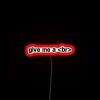 Electric blue and red RGB LED lit neon bar sign