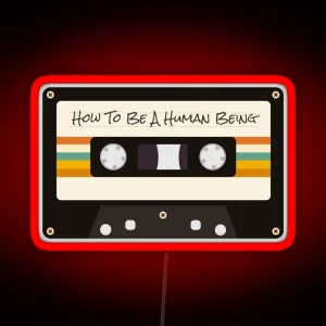 Glass Animals How To Be A Human Being Cassette Design RGB Neon Sign