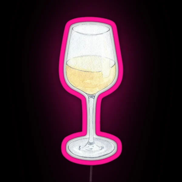 Glass Of Wine RGB Neon Sign