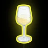 RGB Neon Wine Bar Sign with Distressed Glass Effect Design