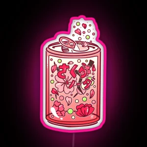 Glass Sakura Soda RGB Neon Sign