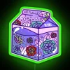 Neon Sign with Modern Glass Succulent Planter Box Decor Accent