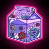 Vibrant glass succulent display with colorful RGB LED light box.