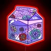 Vibrant RGB Glass Succulents Displayed in Neon Sign Carton Boxed