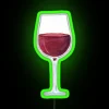 Vibrant Red Wine and Glass Neon Sign for Modern Kitchen Decor