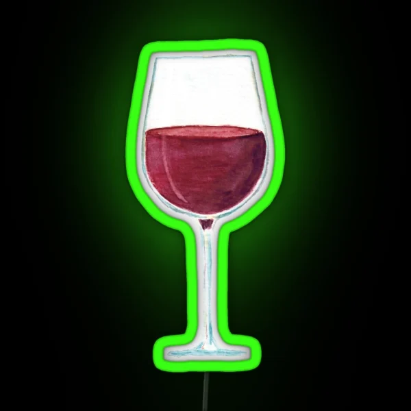 Glass With Red Wine RGB Neon Sign