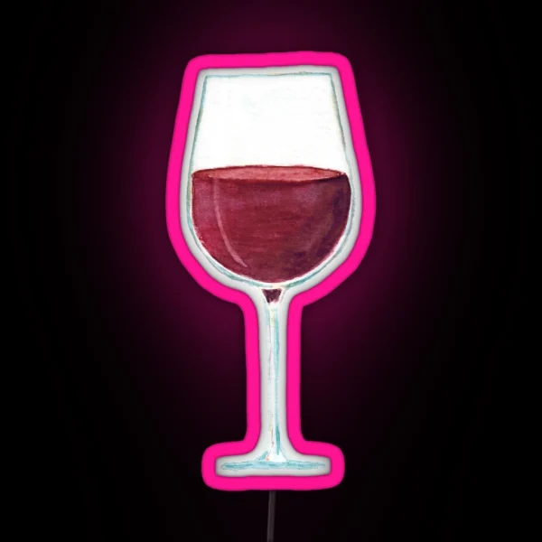Glass With Red Wine RGB Neon Sign