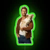 Vibrant Glen & Brisket Neon Sign with Distinctive RGB Lighting