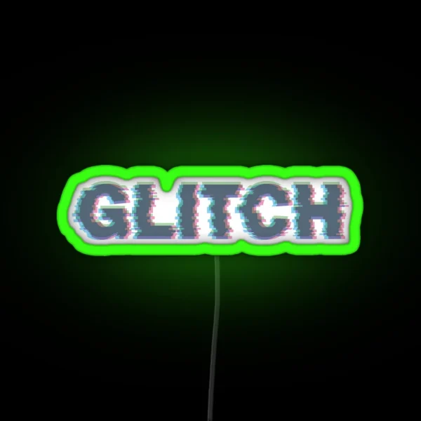 Glitch Effect RGB Neon Sign