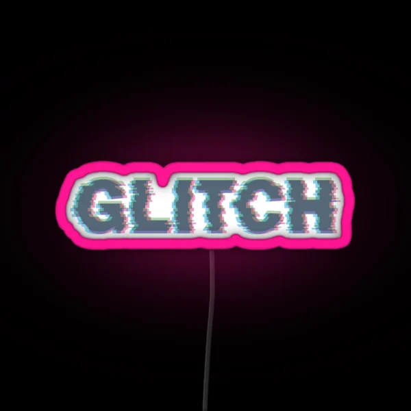 Glitch Effect RGB Neon Sign