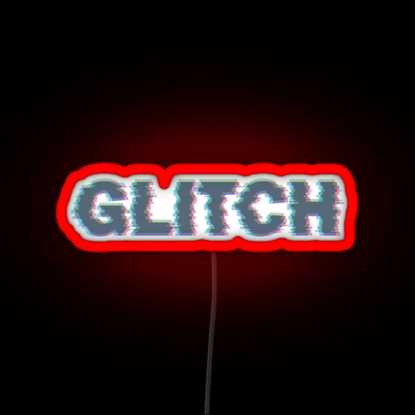 Glitch Effect RGB Neon Sign