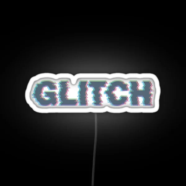 Glitch Effect RGB Neon Sign
