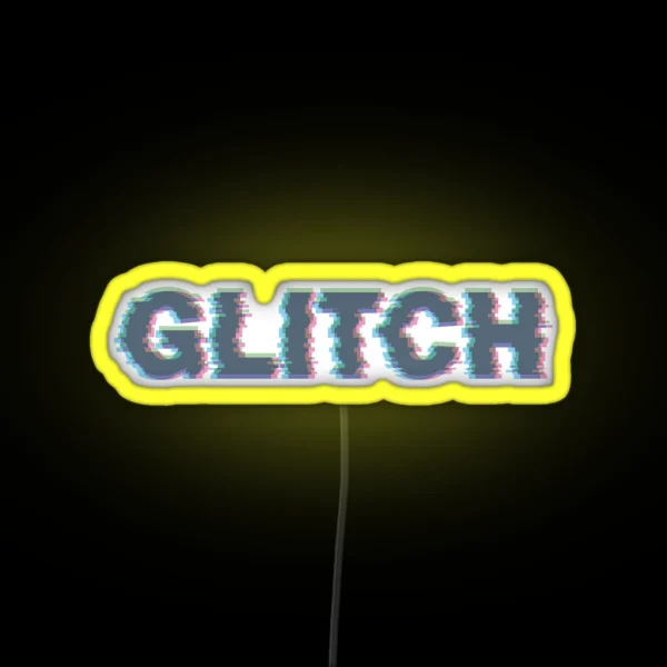 Glitch Effect RGB Neon Sign