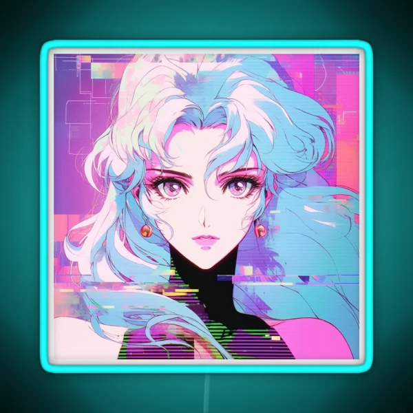 Glitch Girl RGB Neon Sign
