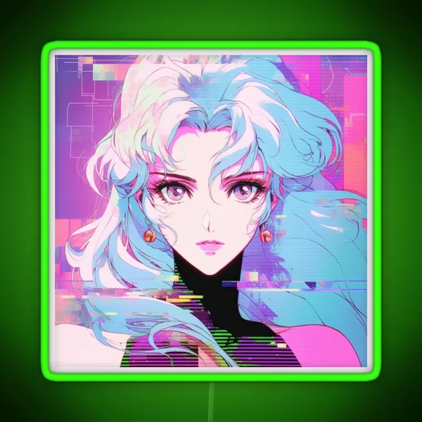 Glitch Girl RGB Neon Sign