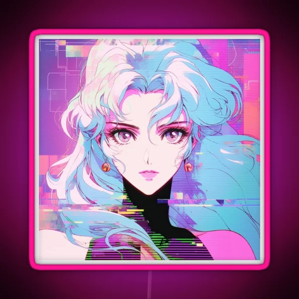 Glitch Girl RGB Neon Sign