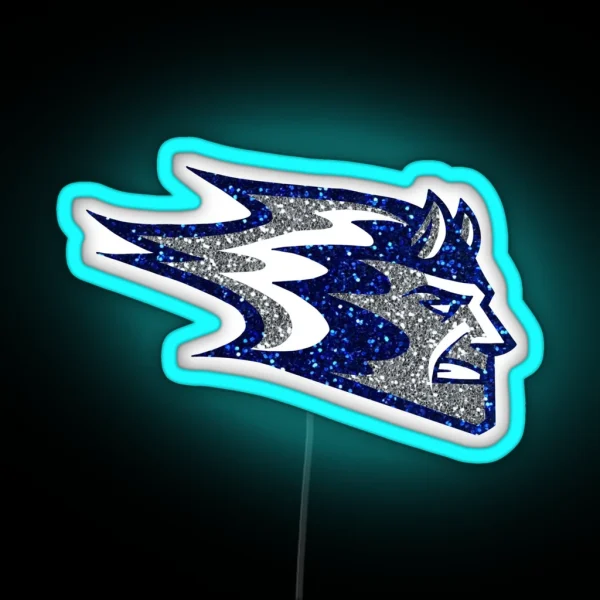 Glitter Blue Devil RGB Neon Sign