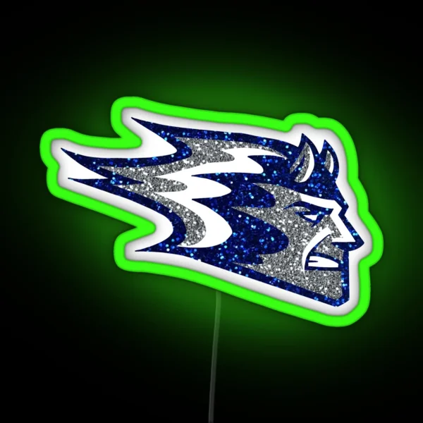 Glitter Blue Devil RGB Neon Sign