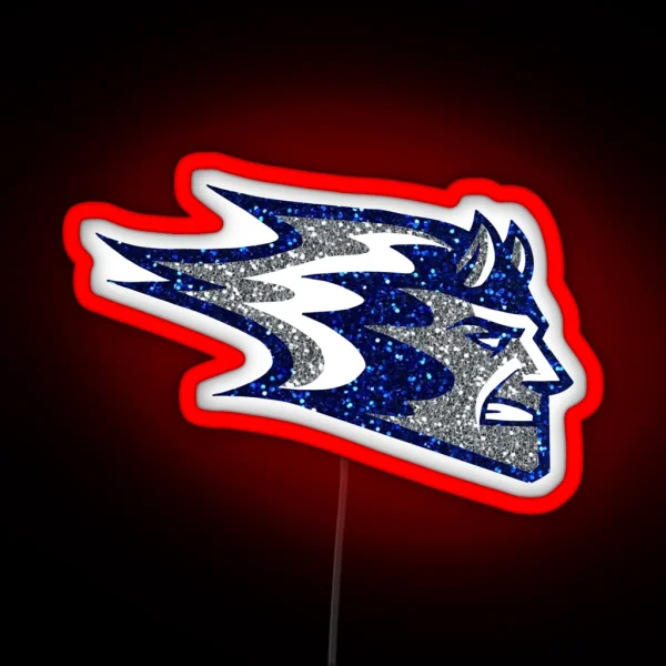 Glitter Blue Devil RGB Neon Sign