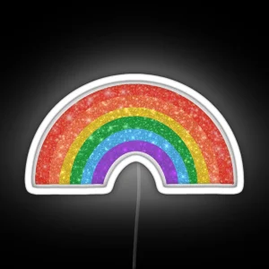 Glitter Rainbow RGB Neon Sign